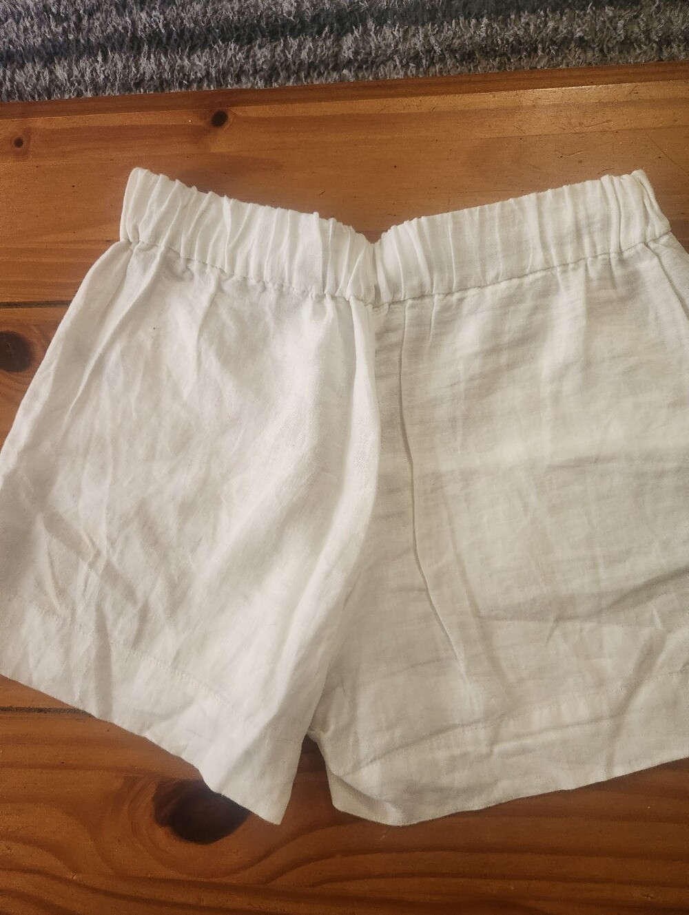 Daily/Ritual Linen Shorts White Size 10 - Picture 3 of 6